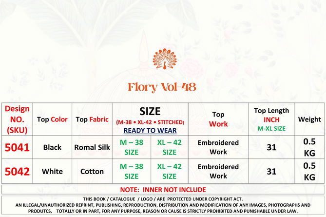 Flory Vol 48 By Shubhkala Navratri Kediya Collection Orders In India